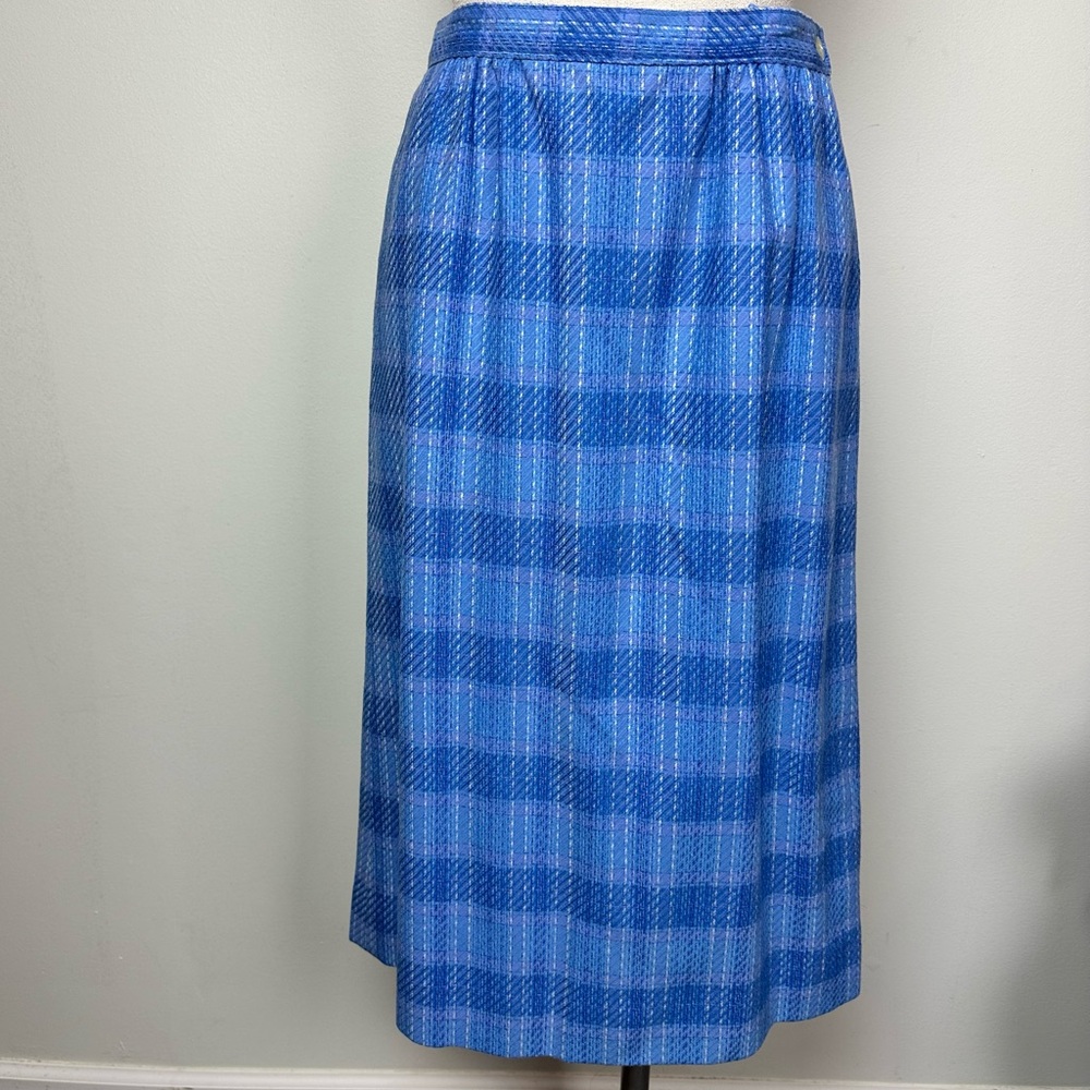 Pendleton Blue Plaid Skirt